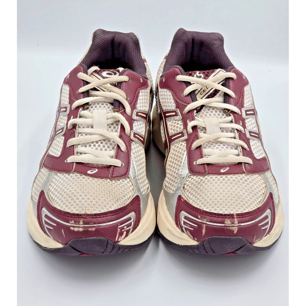 ASICS Gel 1130 White Maroon Banner Mens 9.5 Womens 11 1203A685 100